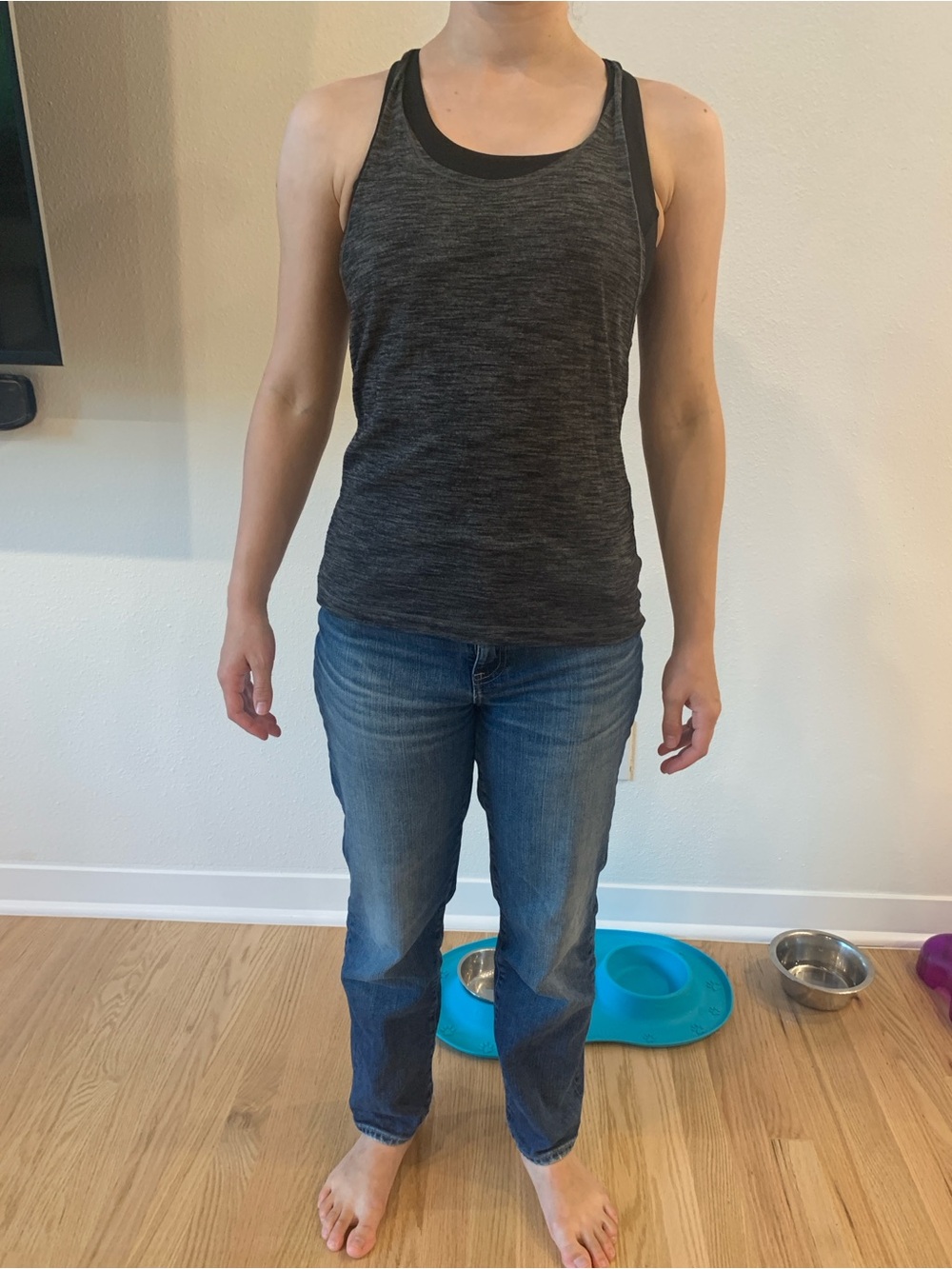Lululemon Charcoal Gray Racerback Twist Tank